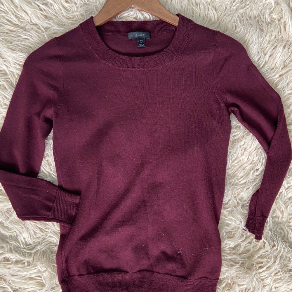 J. Crew Burgundy Sweater